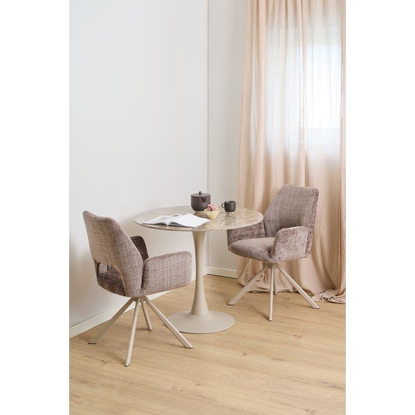 Ümmargune söögilaud keraamilise pealispinnaga ø 90 cm Malta - Actona-image-1