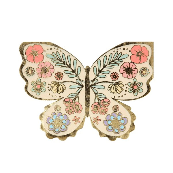 Paberist salvrätikud 16 tk komplektis Floral Butterfly - Meri Meri