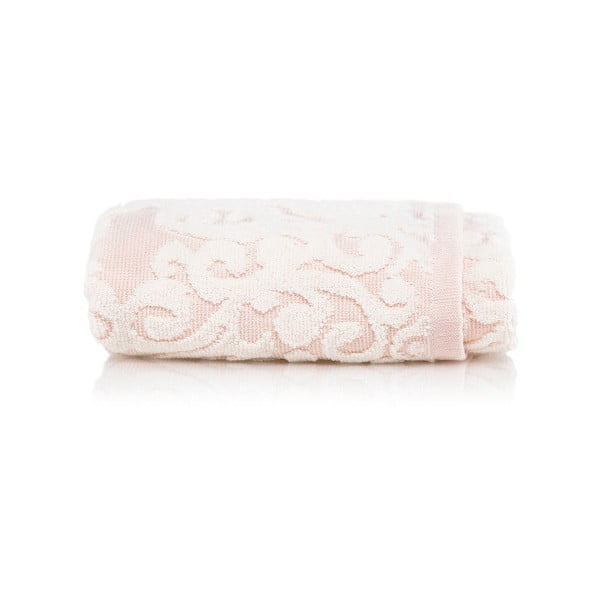Světle růžový bavlněný ručník Maison Carezza Bari, 50 x 70 cm