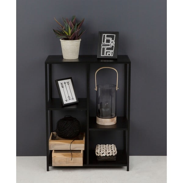 Must metallist riiul, kõrgus 81 cm Lite - Canett-image-1