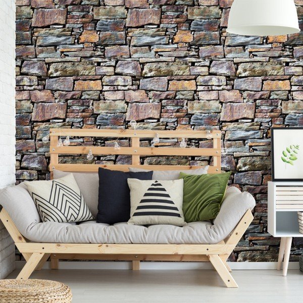 Nástěnná samolepka Ambiance Wall Materials Stones from Roussilon, 40 x 40 cm-image-2
