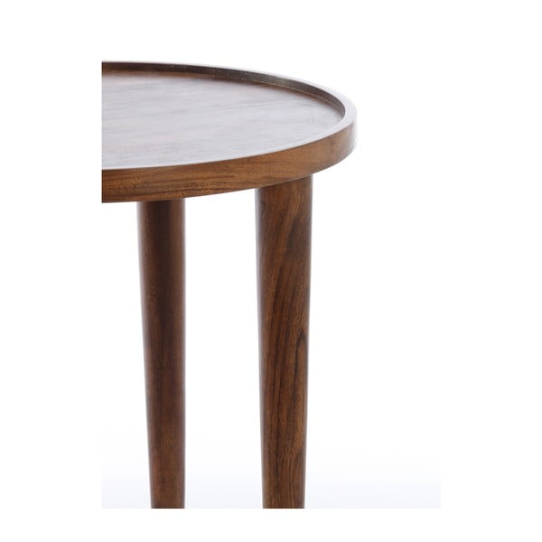 Ümmargune diivanilaud akaatsia täispuidust ø 45 cm Qiano - Light & Living-image-2
