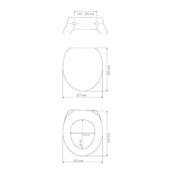 Valge WC-iste lihtsa sulgemisega Premium , 46,5 x 35,7 cm Palma - Wenko-image-4