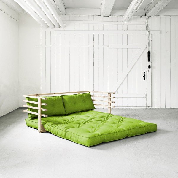 Rozkládací pohovka Karup Funk Natural/Lime-image-1