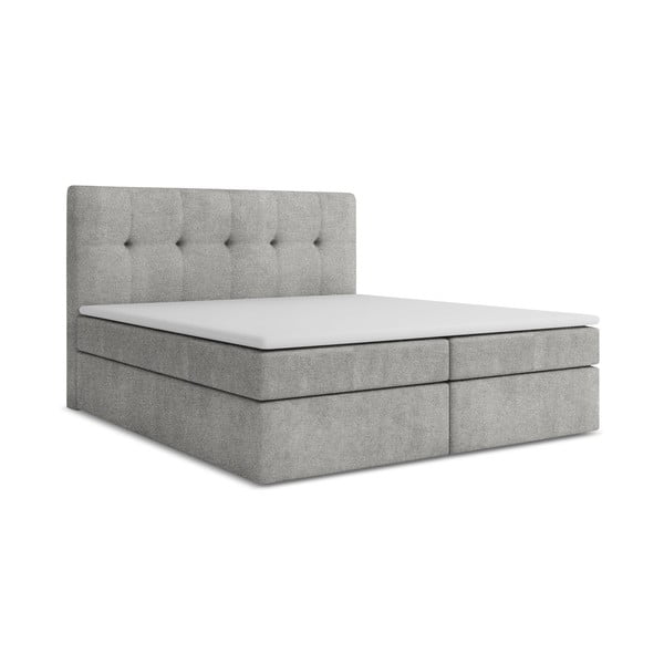 Helehall boxspring voodi panipaigaga 160x200 cm Palta – Makamii