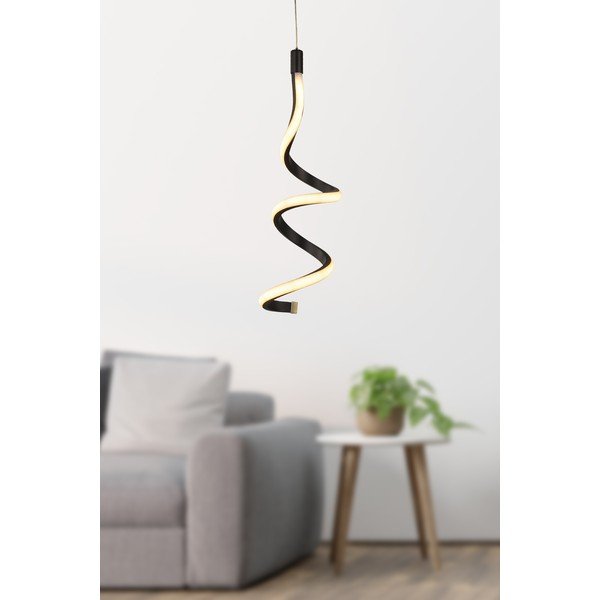 Must metallist LED rippvalgusti ø 12 cm Hilton - Squid Lighting-image-1