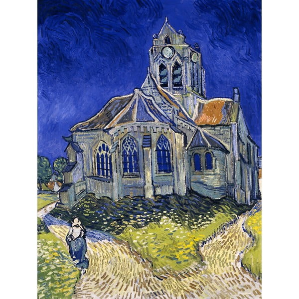 Maal - reproduktsioon 30x40 cm The Church at Auvers, Vincent van Gogh - Fedkolor