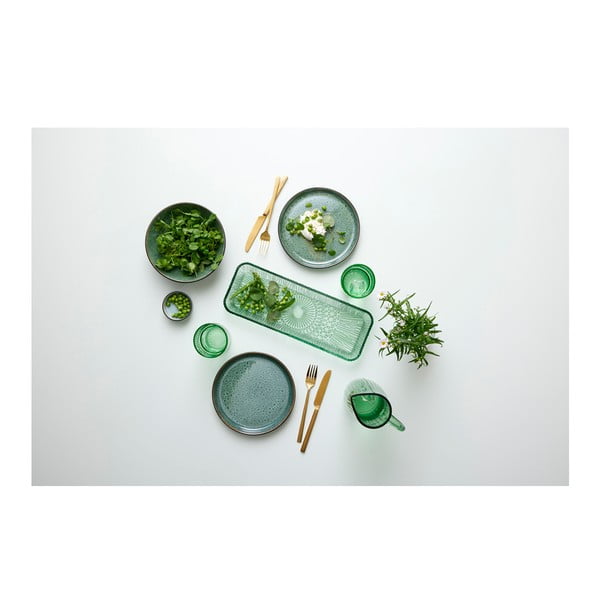 Roheline klaasist serveerimistaldrik 14x38 cm Kusintha - Bitz-image-4