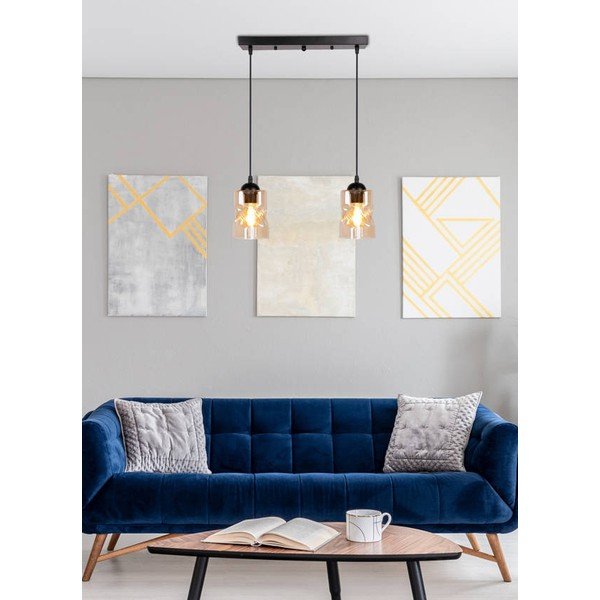 Must rippvalgusti klaasist lambivarjundiga 10x44 cm Felis - Candellux Lighting-image-1