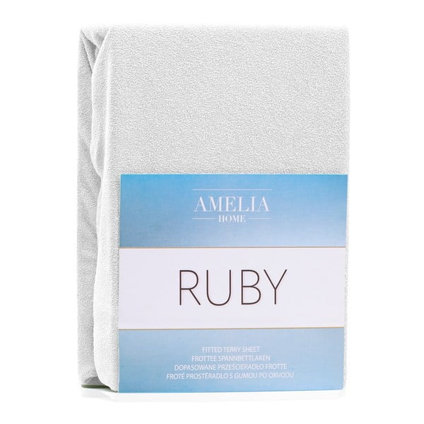 Valge kummiga froteelina 240x220 cm Ruby – Restilo-image-2