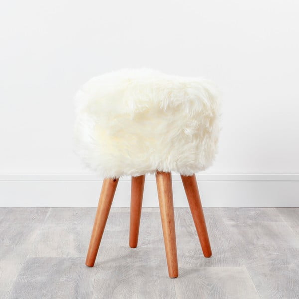 Valge lambanahkist istmega jakkar , ⌀ 30 cm - Native Natural-image-2