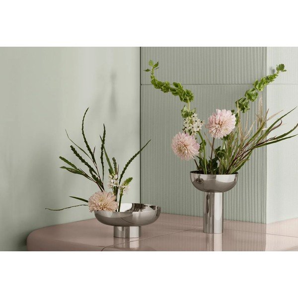 Roostevabast terasest vaas hõbedases värvitoonis (kõrgus 21 cm) Miyabi - Blomus-image-1