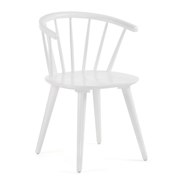 Bílá jídelní židle ze dřeva kaučukovníku La Forma Krise