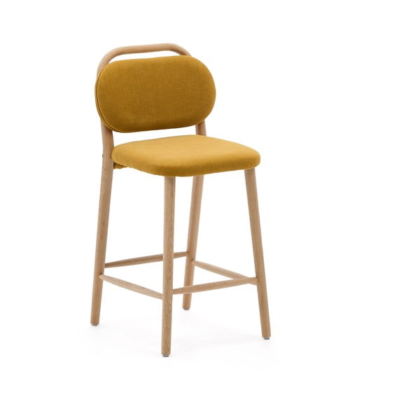 Sinepivärvi baaritool (istme kõrgus 66 cm) Helda - Kave Home