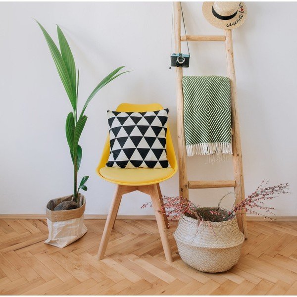 2 kollase tooli komplekt pöögijalgadega Retro - Bonami Essentials-image-1