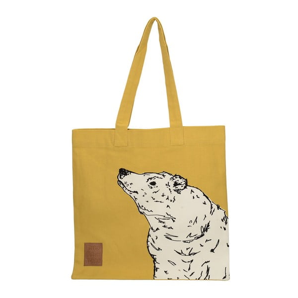 Žlutá plátěná taška Creative Tops Wild Bear