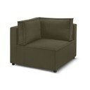 Helepruun velvetist diivanimoodul, muutuv  Nihad modular - Bobochic Paris