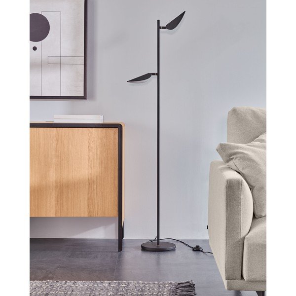 Must LED-põrandavalgusti (kõrgus 150 cm) Veleira - Kave Home-image-1