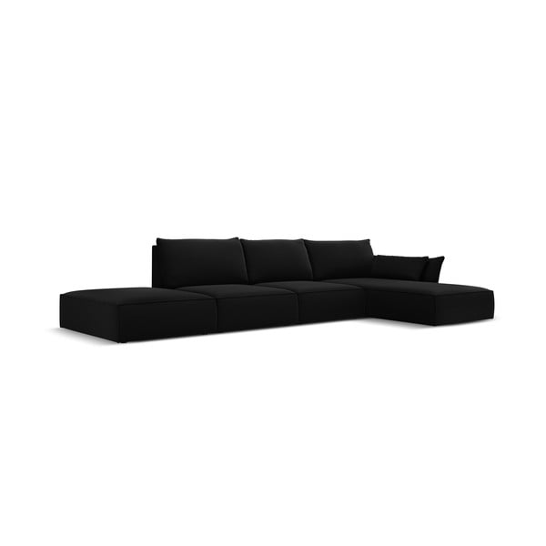 Must sametist nurgadiivan (parem nurk) Vanda - Mazzini Sofas-image-2
