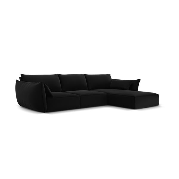 Must sametist nurgadiivan (parem nurk) Vanda - Mazzini Sofas-image-2