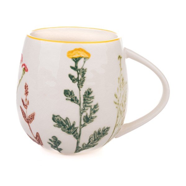 Valge portselanist kruus 500 ml Flower Garden - Dakls