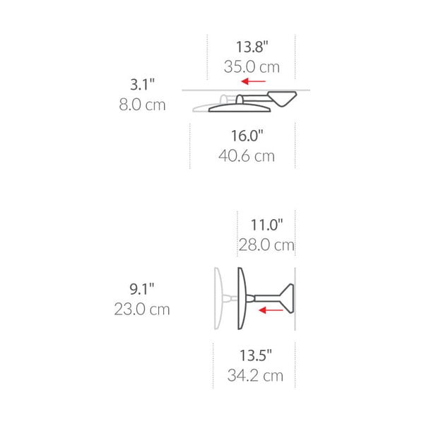 Valgustusega kosmeetikapeegel seinale, suurendav ø 20 cm Sensor - simplehuman-image-1