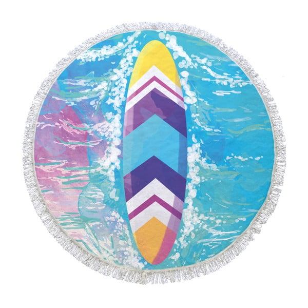 Kruhová osuška Surf Surf Surf, ⌀ 150 cm