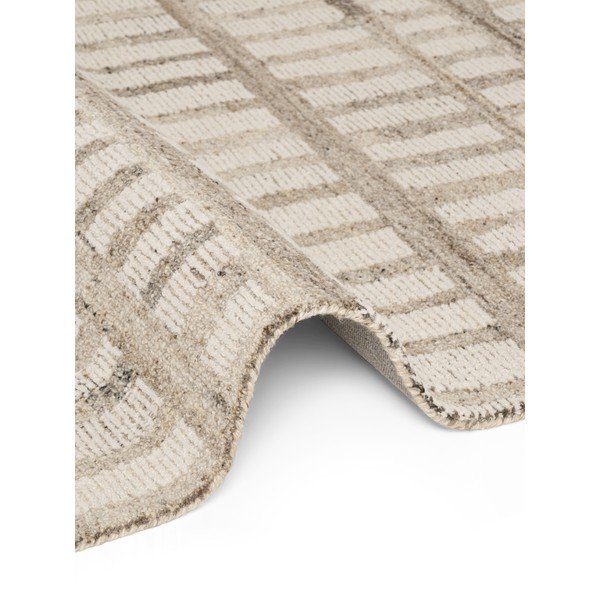 Kreemikas käsitsi kootud villane vaip 160x230 cm Boho 1.0 Linara - Vikosa-image-4