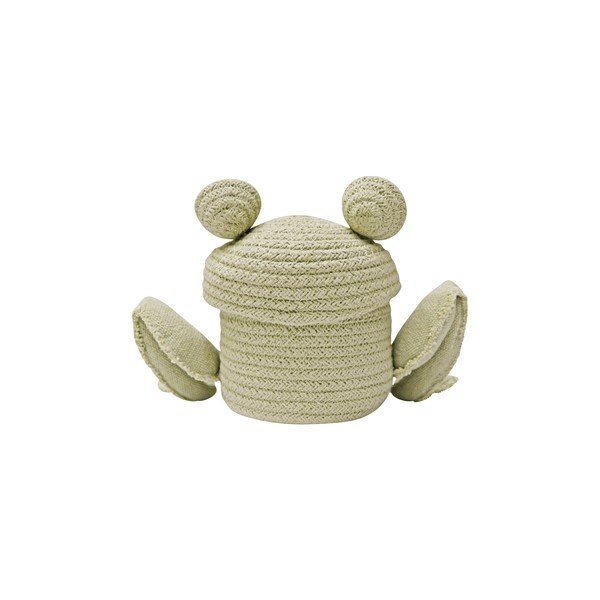 Roheline riidest laste mänguasjakorv ø 15x15 cm Mini Fred the Frog - Lorena Canals-image-4