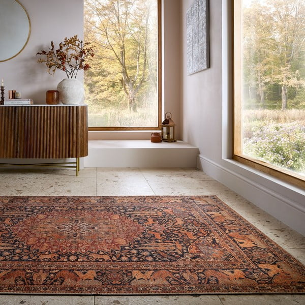 Burgundiapunane pestav vaip 152x230 cm Nico Global - Flair Rugs-image-1