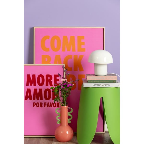 Valge metallist varjuga laualamp (kõrgus 20 cm) Fat Mushroom - Leitmotiv-image-1