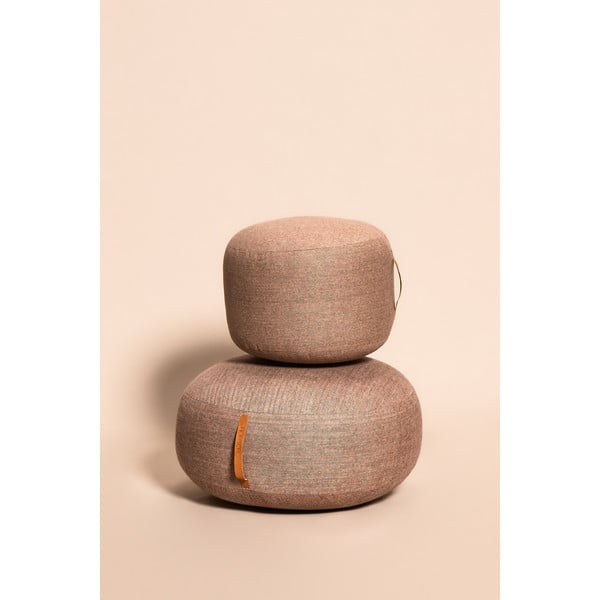 Helepruun pouf Turenio, ø 70 cm Mochi - Hübsch-image-2