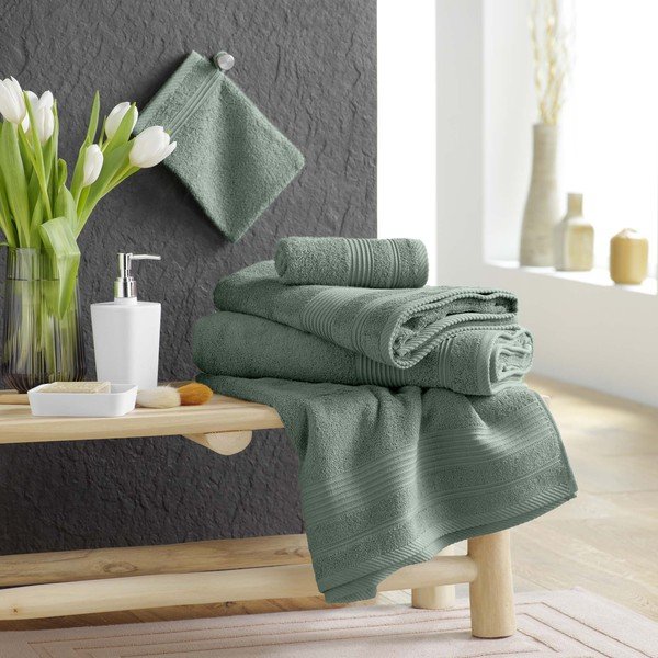 Salveiroheline frotee-puuvillane rätik 50x90 cm Tendresse - douceur d'intérieur-image-2