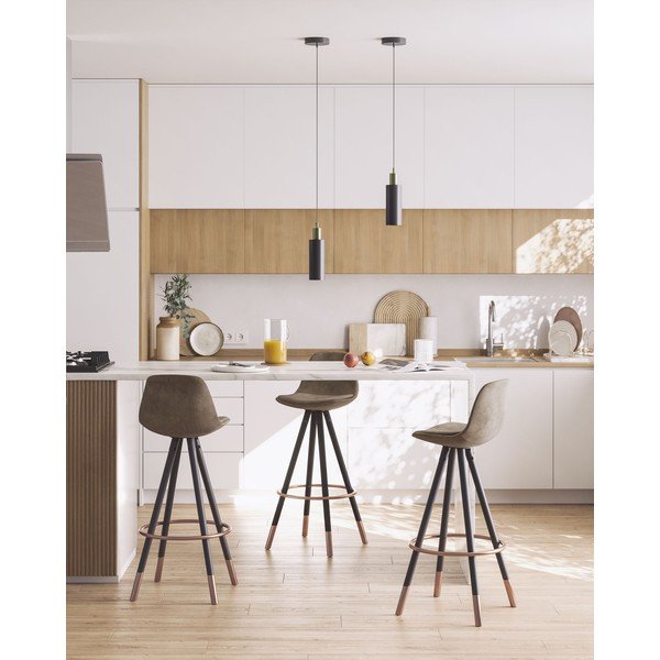 Pruun baaritool (istme kõrgus 75 cm) Slad - Kave Home-image-1