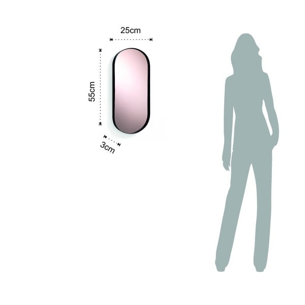 Ovaalne seinapeegel , 25 x 55 cm Afterlight - Tomasucci-image-2