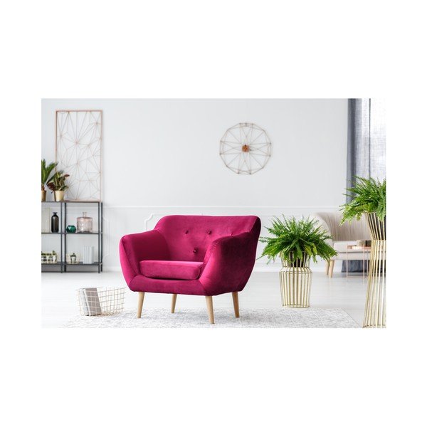 Růžové křeslo Mazzini Sofas Amelie-image-4
