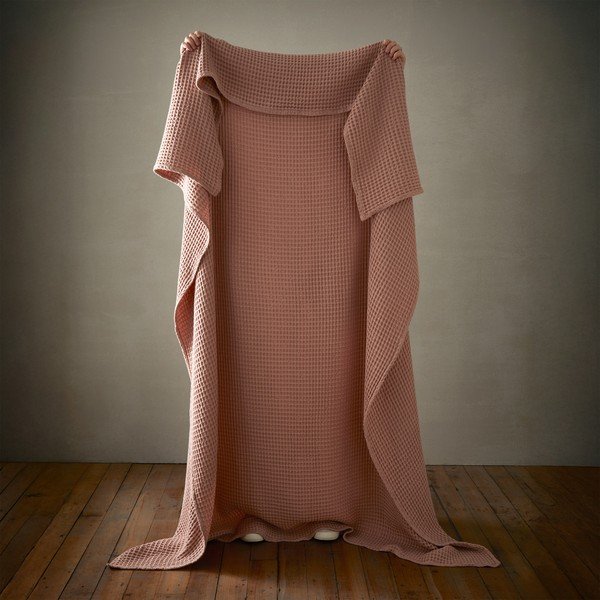 Vanaroosa puuvillane tekk 150x200 cm Jaipur Chunky Waffle - Pineapple Elephant-image-1