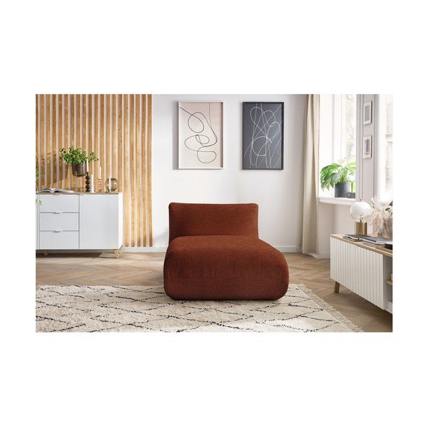 Oranž corduroy diivan moodul Lecomte - Bobochic Paris-image-4