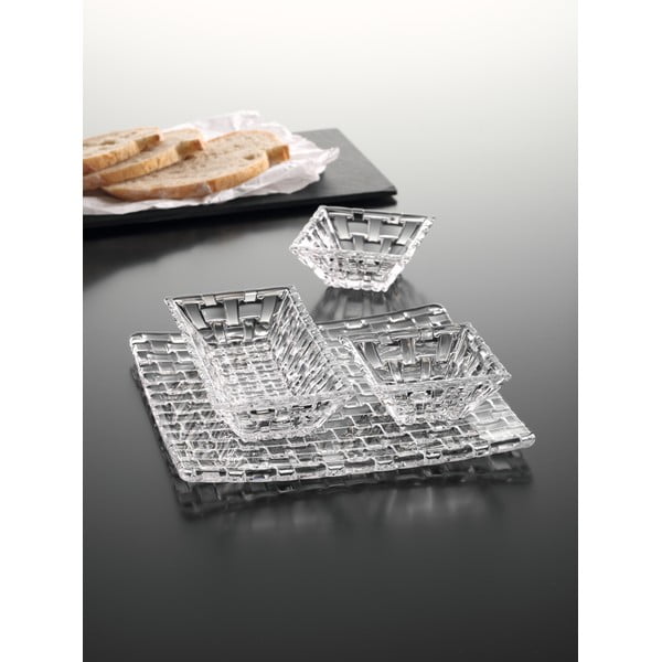 3 serveerimisnõu ja kristallklaasist kandikuga komplekt Nachtmann Bossa Nova-image-2