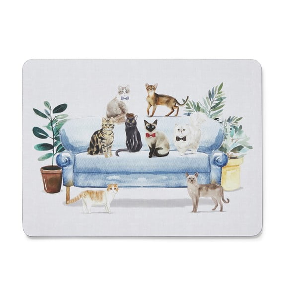 Korgist taldrikut 4 tk 21,5x29 cm Curious Cats - Cooksmart ®