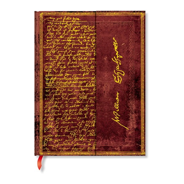 Nelinkovaný zápisník s tvrdou vazbou Paperblanks Shakespeare, 18 x 23 cm