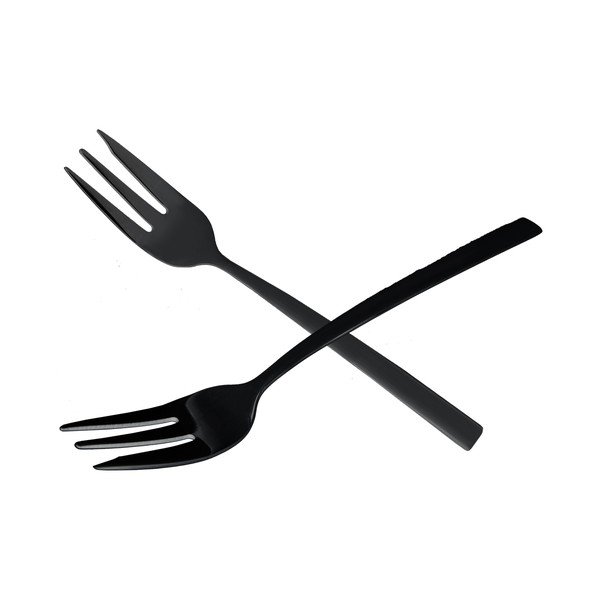 Mustad roostevabast terasest magustoidukahvlid 2-osalise komplektiga Black - Orion-image-2