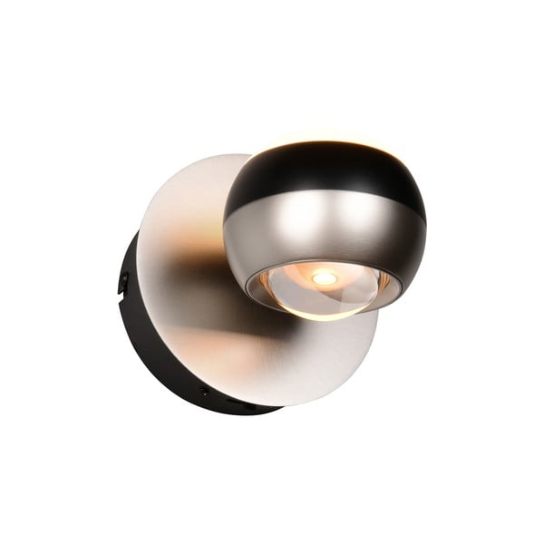 Must/hõbedane LED-seinavalgusti Orbit - Trio Select-image-1