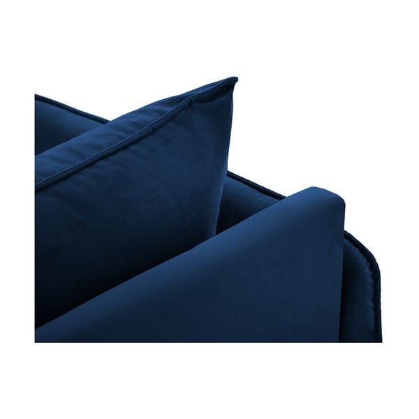 Sinine sametist lamamist tugitool (vasakpoolne nurk) Vienna - Cosmopolitan Design-image-4