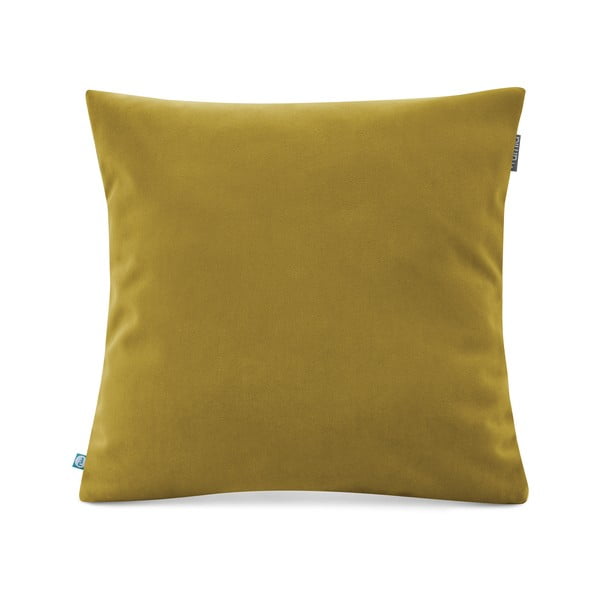 Žlutozelený povlak na polštář se sametovým povrchem Mumla Velvet, 45 x 45 cm