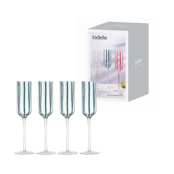 Vahuveini klaasid 4tk komplektis 180 ml Stripe - Ladelle-image-2