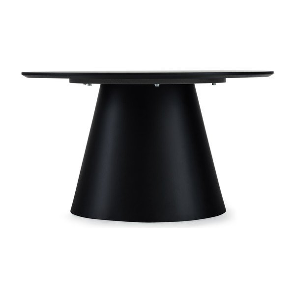 Tumehall-must marmoridekooriga diivanilaud ø 80 cm Tango - Furnhouse-image-3