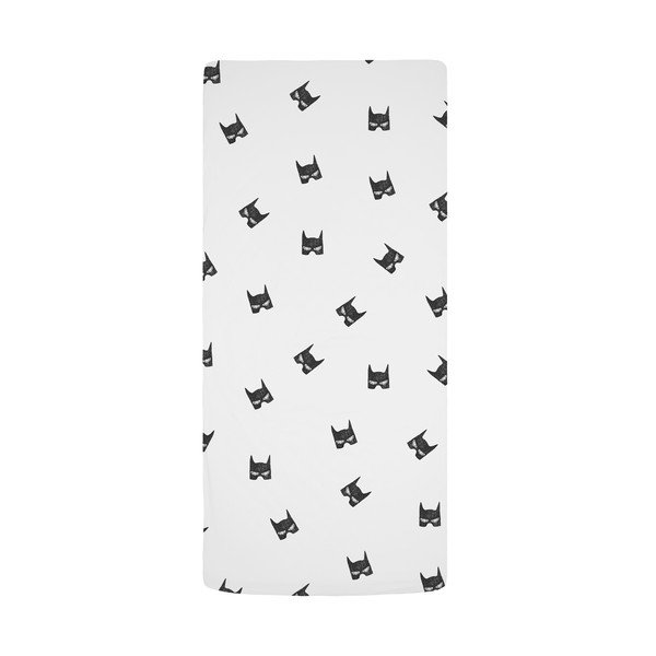 Must-valge puuvillasatiinist laste voodipesu 60x120 cm Be a Hero - Butter Kings