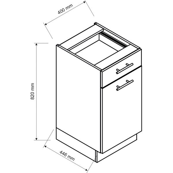 Alumine köögikapp (laius 40 cm) Kian - STOLKAR-image-2