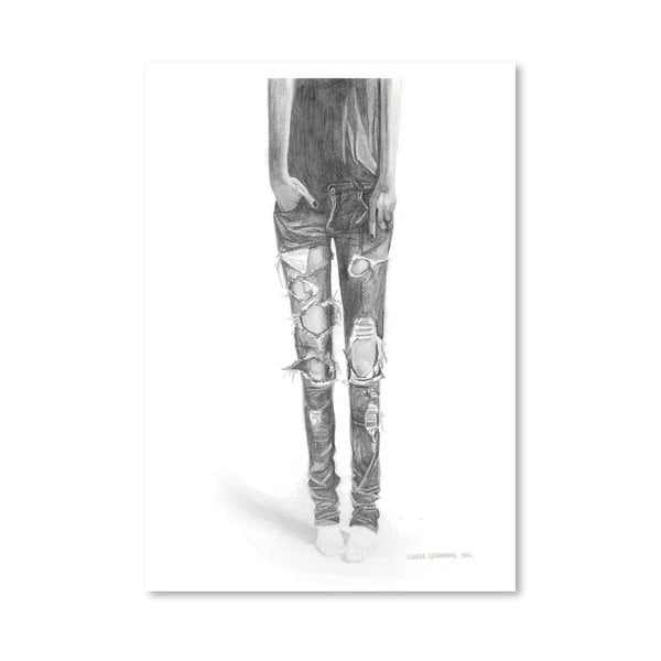 Plakát Americanflat Ripped Jeans by Claudia Libenberg, 30 x 42 cm